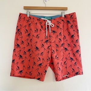Bonobos Pink Pelican Swim Trunks Size 36